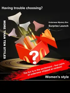 12-Piece Pack Random Blind Box, Women's Underwear Set, Comfortable Breathable Design, Ideal for Daily Wear & Gift Giving