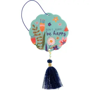 Essential Oil Air Freshener for Cars Set of 2, Home & Office - Colorful Decorative Hanging Air Freshener with Tassel, Don't Hurry Summer Rain Scented