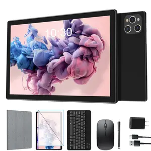 2025 Android Tablet, 10 Inch HD Display, 128GB Storage + 16GB RAM (8+8expand), Octa-Core CPU, Android 13, 5G WiFi, Keyboard & Mouse Case, 13MP+8MP Dual Cameras, GPS, Black Color