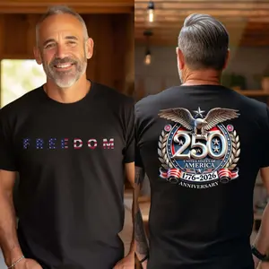 Freedom 250th Anniversary Shirt, USA 250 Years Independence Apparel, 1776–2026 America Anniversary, Patriotic Freedom