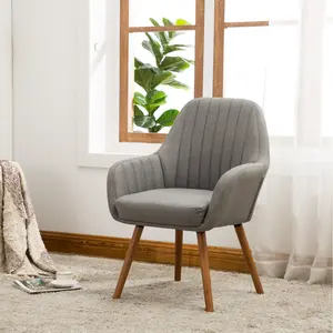 [Bellemave] Contemporary Fabric Accent Chair, Upholstered Living Room Armchair with Wood Legs﻿