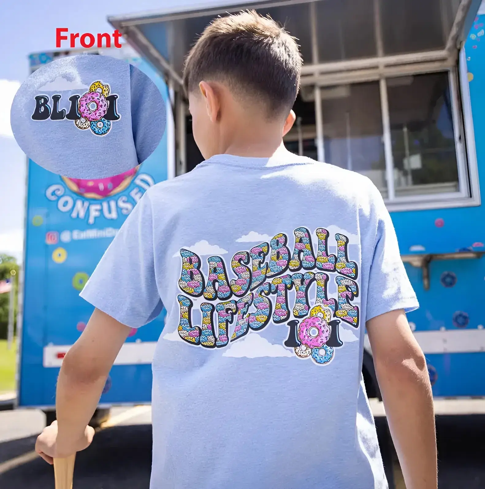 Youth and Adult Sugar Rush Donut youth and adult shirt, baseball lifestyle kids clothes, baseball drip, toddler boy clothing, boys clothing, Gift For Son And Daughter, youth swear, Toddler graphic tees, family matching shirt, holiday shirt, youth clothing