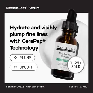 DRMTLGY Needle-less Serum 1oz with Peptides and Hyaluronic Acid Gentle Skincare