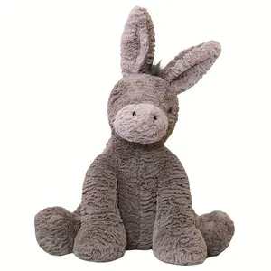 Fur Donkey Doll Simulation Cartoon Animal Donkey Plush Throw Pillow Suitable For Different Scenes, Can Be Used As A Gift For Creative birthday gift/New Year gift/Valentine's Day gift/home decoration
