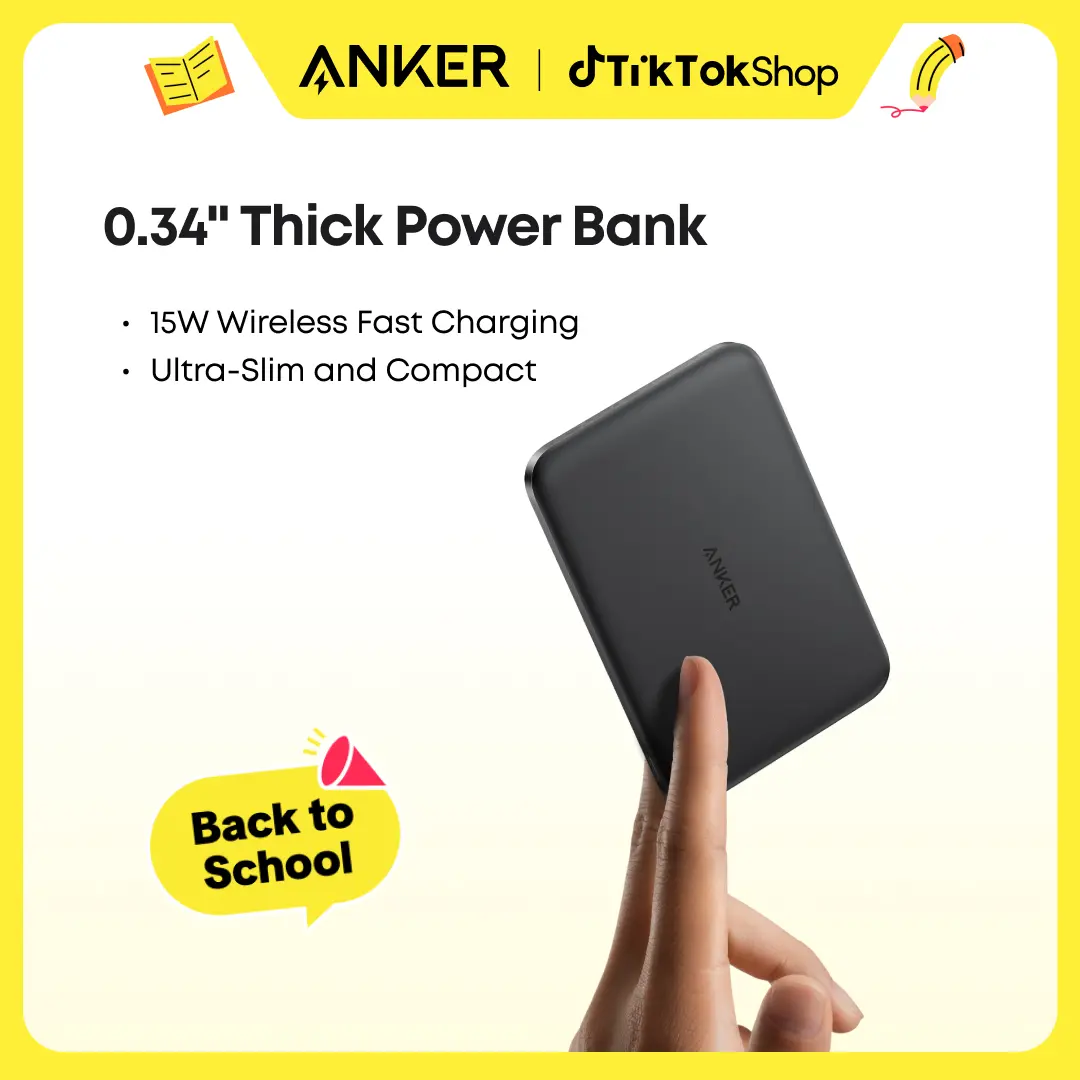 【Magnetic Power Bank】Anker Nano 5,000mAh Magnetic Power Bank, Qi2 15W Max Wireless Portable Charger, Ultra-Slim MagSafe-Compatible Battery Pack for iPhone 17-12#DealsForYouDays sohochic