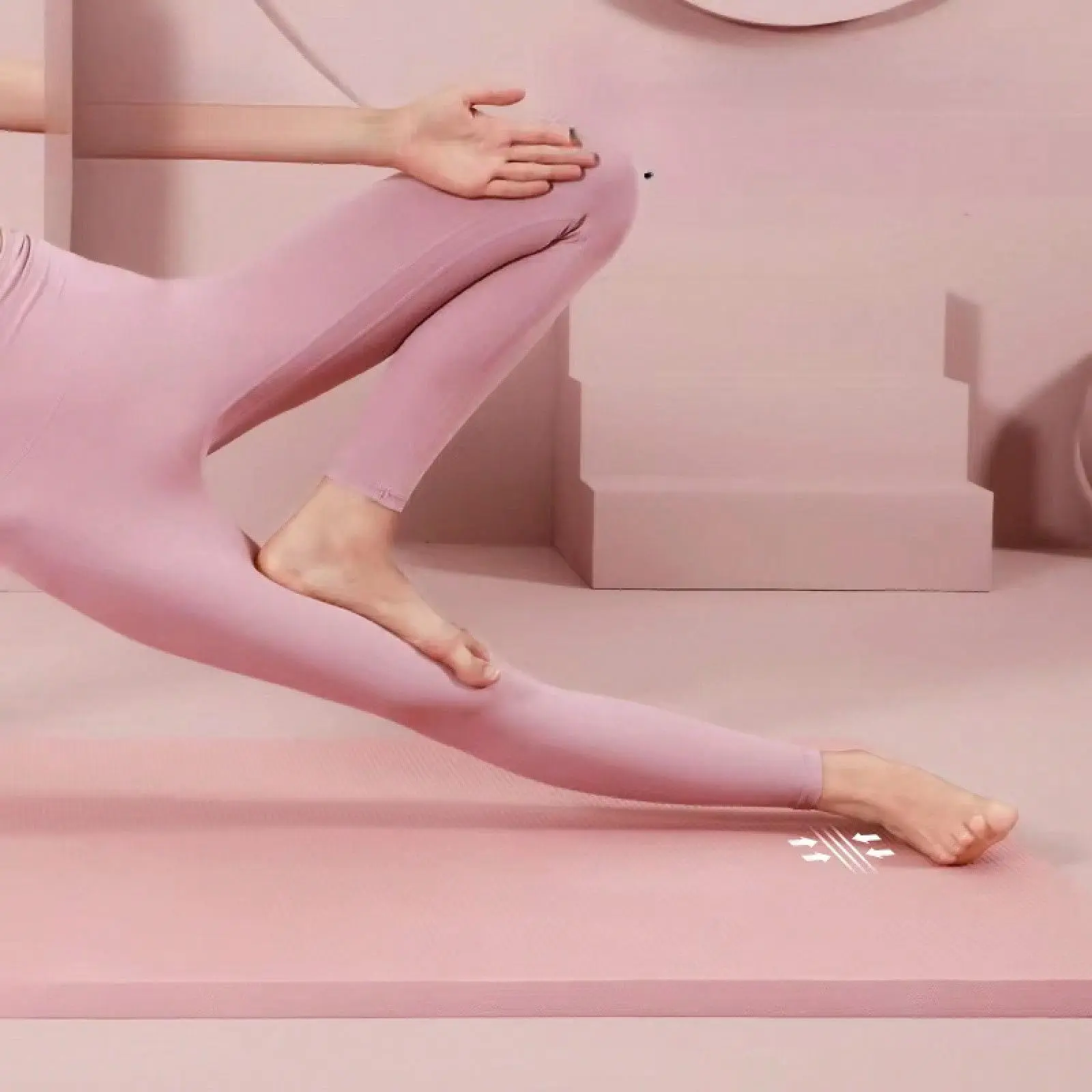 Pink Yoga Mat Set 185*61CM Non Slip Thickened Fitness Mat For Yoga Pilates Home Sports Workout Exercise Mat Yoga Equipment