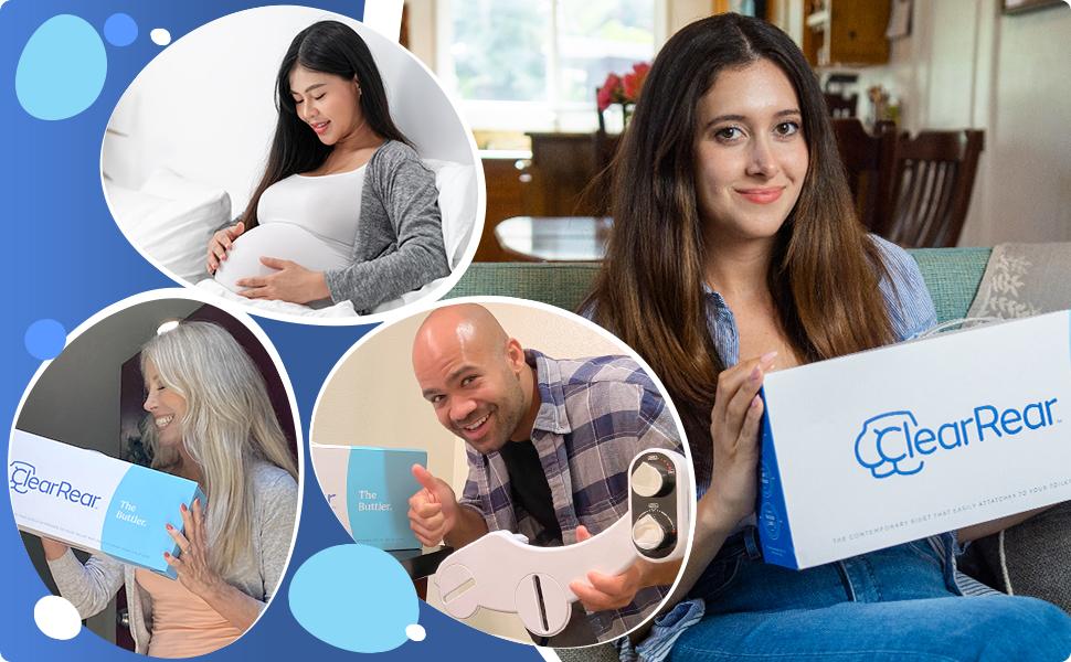 Clear Rear Bidet Attachment for Toilet - Dual Self-Cleaning Nozzles, Adjustable Water Pressure, Easy No-Tool Installation, Eco-Friendly Toilet Sprayer for Rear & Feminine Cleansing, Fits Most Toilets