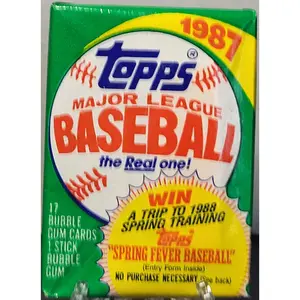 1987 Topps Baseball Trading Cards Wax Pack sports