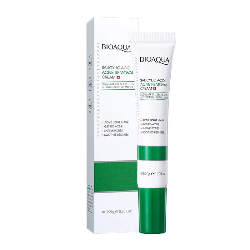 Salicylic Acid Acne Removal Cream, , Target Blemishes & Stop Breakout - Reduce Redness, Hydrating Fade Pimple Marks Pore Shrinking Cream Acne Cream, Suitable For Oily To Normal Skin