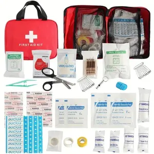 First Aid Kit, Premium Waterproof Compact Trauma Medical Kits for Any Emergencies, Ideal for Home, Office, Car, Travel, Outdoor, Camping, Hiking, Boating, Valentine's Day Gift (Red)  Father's Day、 Graduation Season、 Early Summer / Summer Kickoff