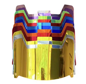 *Display Only* CHROME MIRRORED- Full Size Football Visors with Clips for  Universal Fit