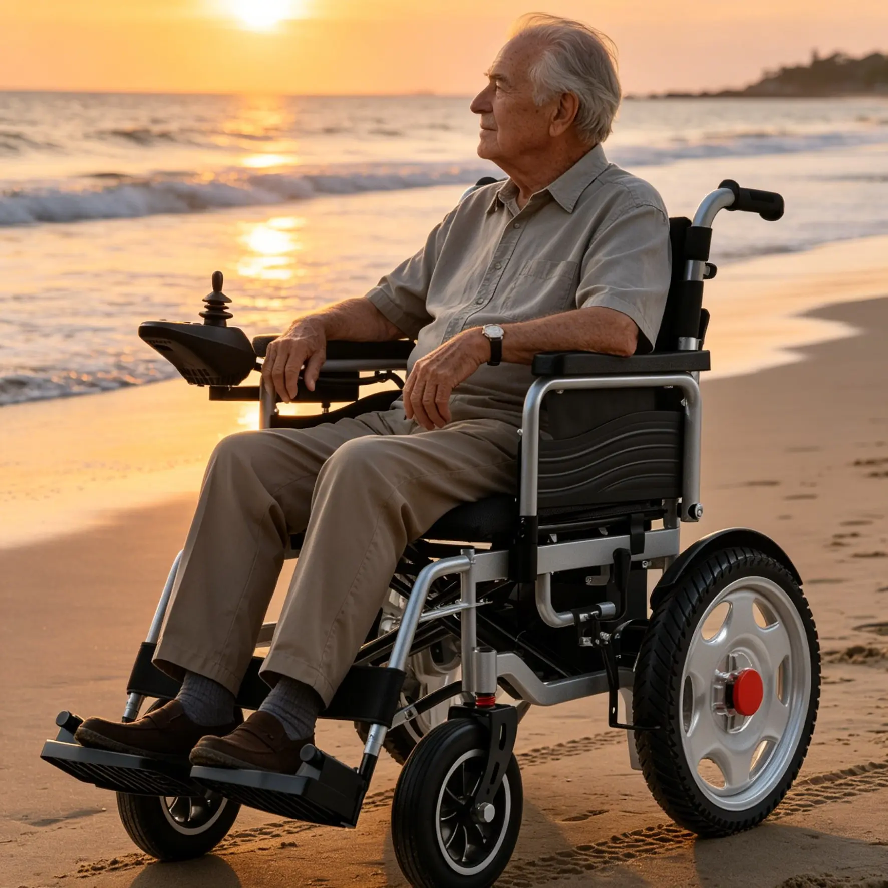 Unfold Your Freedom! HOMYKING Foldable All-Terrain Electric Wheelchair – 400LB Heavy Duty, 15+ Miles, 360° Joystick, Dual Motor, Best Portable Power Chair for Seniors & Outdoor Travel