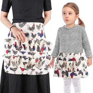 2 Pack Egg Apron for Chicken Duck Goose Eggs with 12 Pockets & 3 Additional Pockets for Adult Use in Farmhouse Kitchen Restaurant Activities
