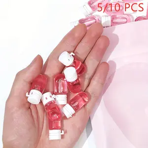 Transparent Travel Container for Toner and Lotion, Portable Dispenser with Flip Top, Rfid Protection, Made of Glass, Clear Glass Bottles, Flip Lid Bottle