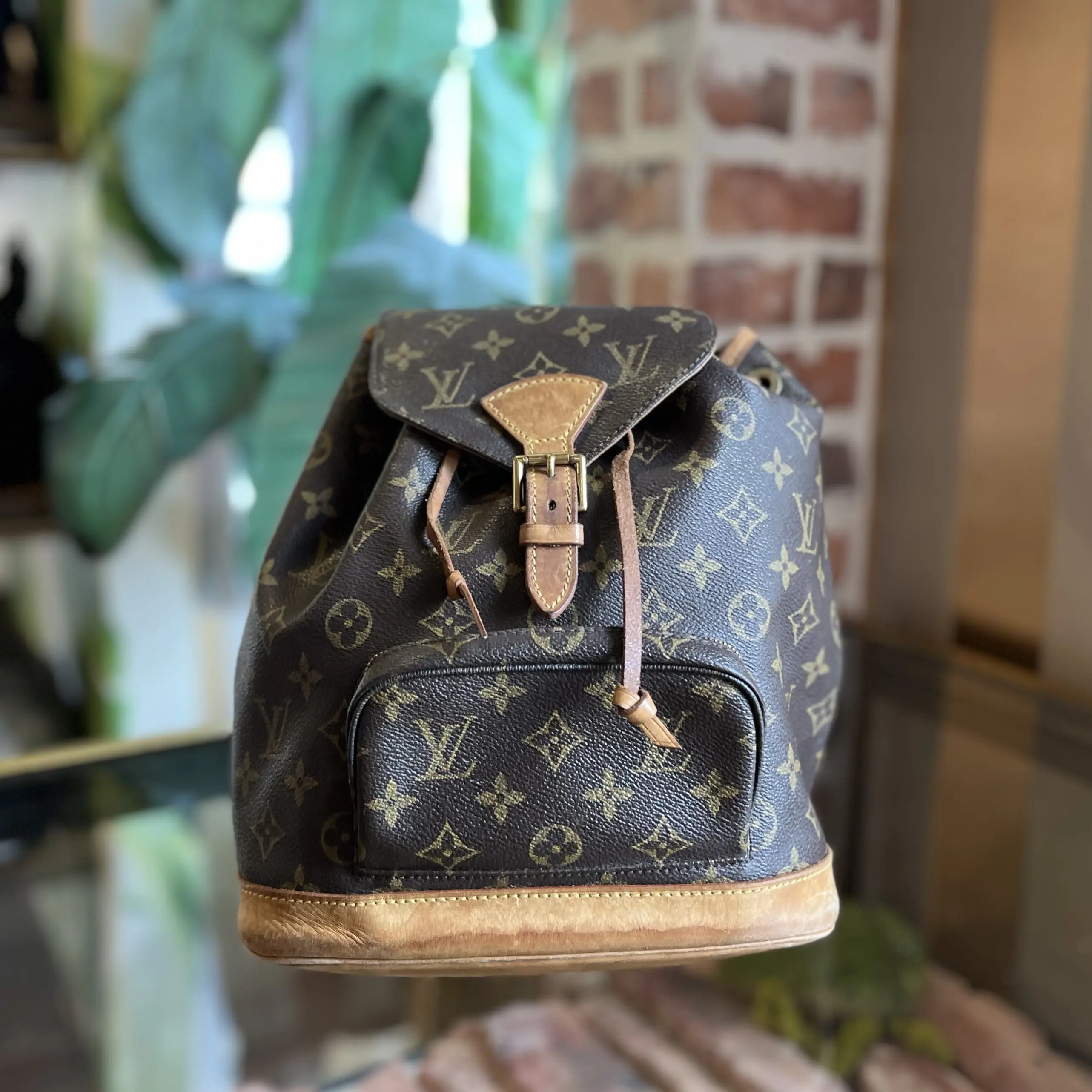 Pre-owned Louis Vuitton canvas Backpacks Montsouris Monogram Vintage Backpack