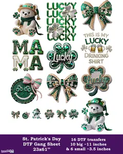Rhinestone St. Patrick's Day DTF Gang Sheet