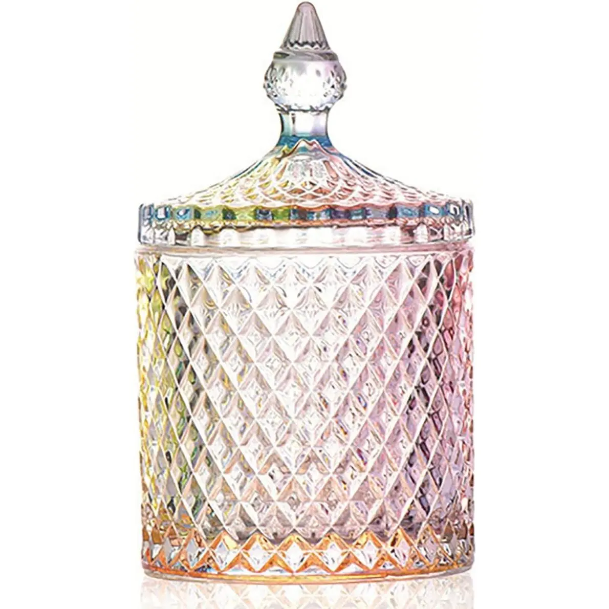 Candy Sever With Lid,Christmas Table Decor,Candy Cookie Jars,Jewelry Box,Buffet Jar Biscuit Containers(Multi-Color)
