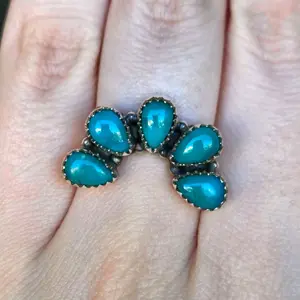 Kingman Turquoise Statement Sterling Silver Ring