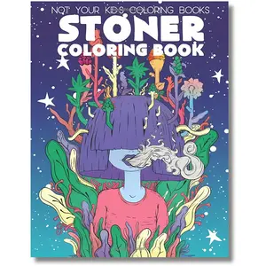 Stoner Coloring Book: A Trippy Psychedelic Stoner Coloring Book For Adults, Stress Relief & Relaxation, Perfect Gift for Weed Lovers & Cartoon Fans,coloring book,trippy psychedelic stoner