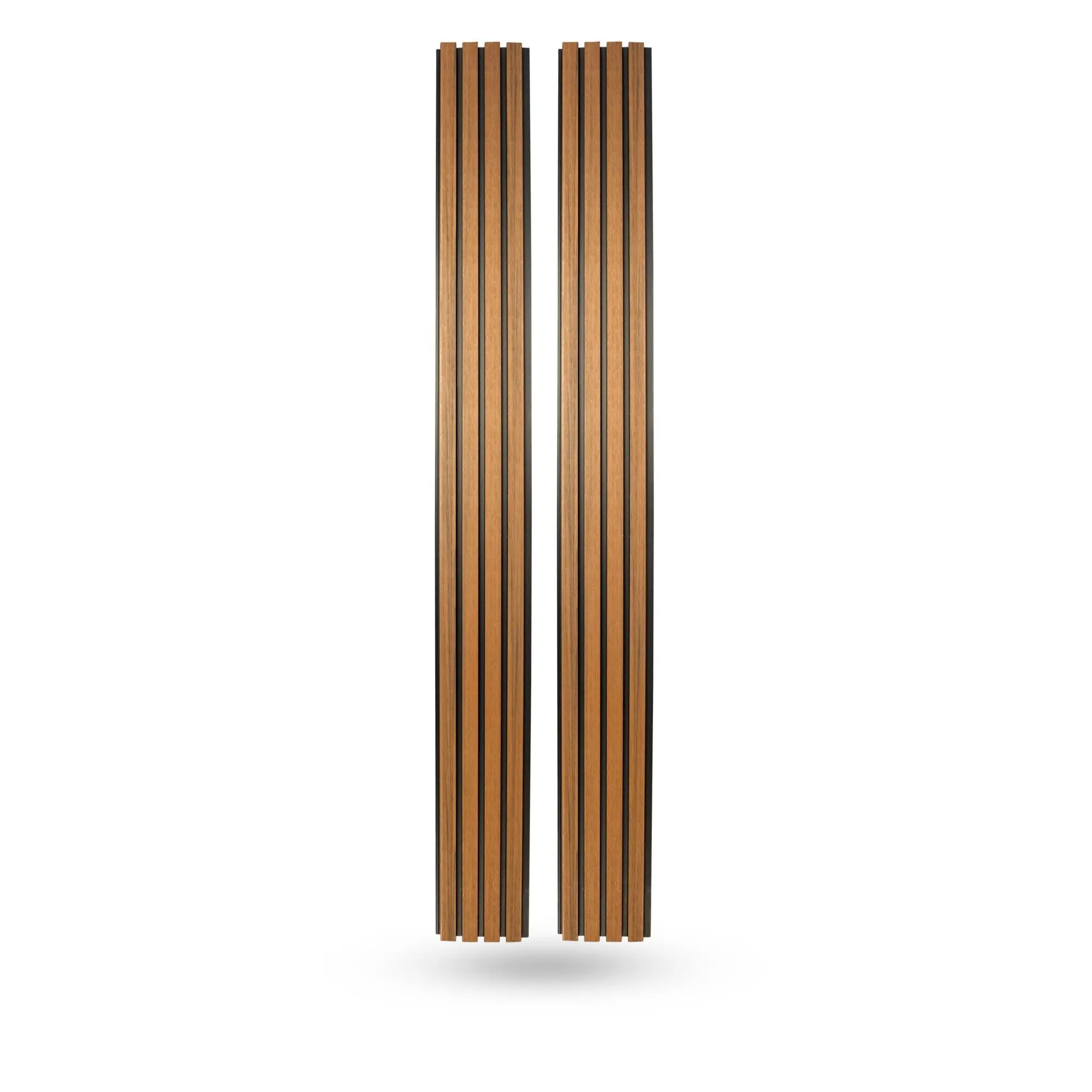 Weathered Teak with Black Accents 3D Exterior Slat Wall Panels Decorative Cladding & Siding, Waterproof Durable Outdoor Wall Paneling for Patio, Garden, Living Room, Bedroom, Modern Home Decor