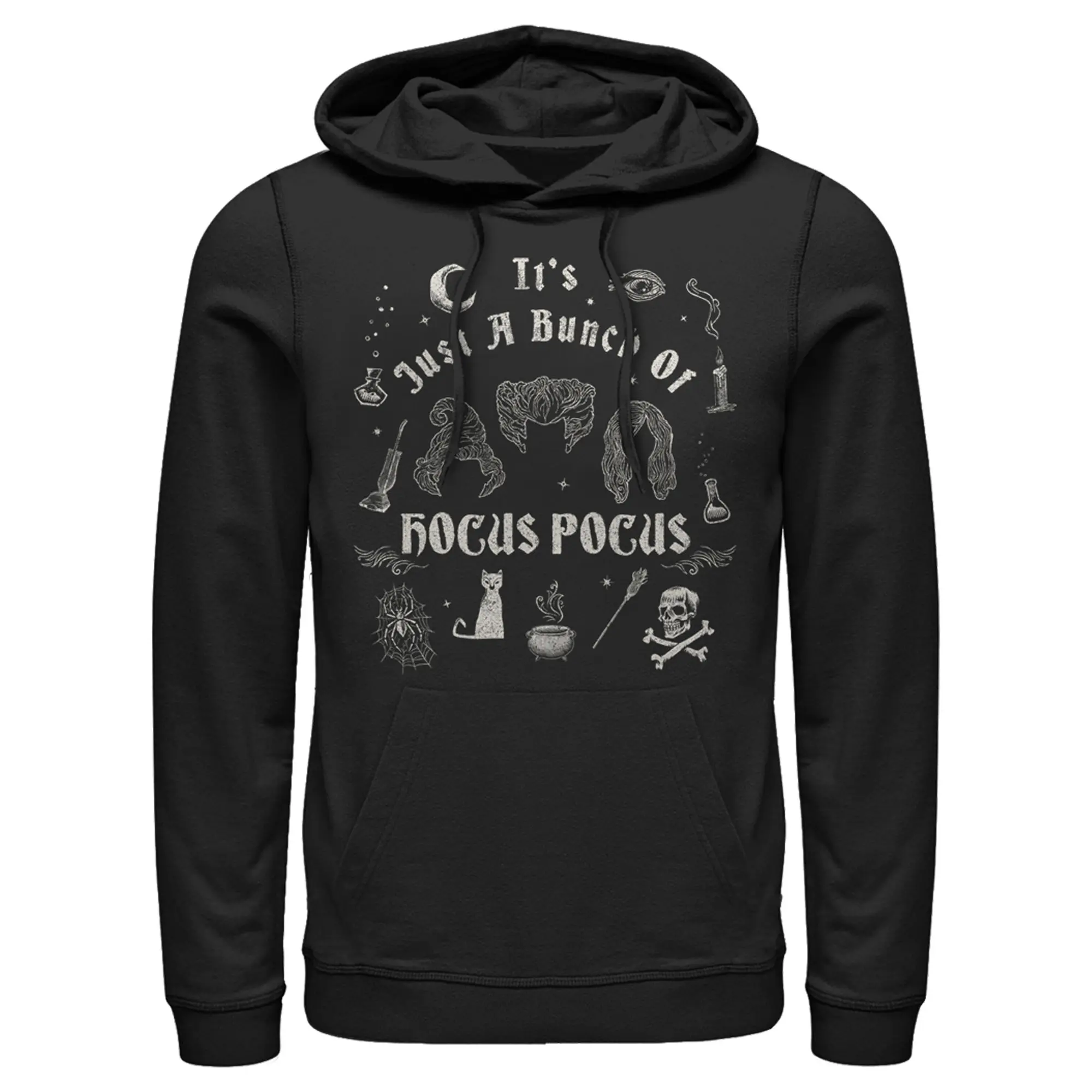 Men's Disney Hocus Pocus It's Just a Bunch of Hocus Pocus Icons Pull Over Hoodie