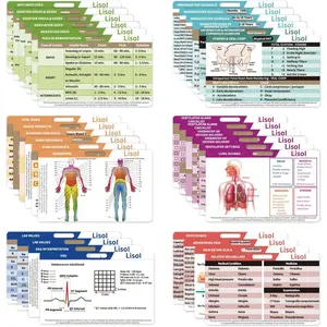 28  Badge Reference Cards, Nurse Gifts with EKG, Vitals, Lab Values, Spanish Translation and More!  Cheat Sheets,  Student Accessories and Supplies for RN ER CNA LVN etc.