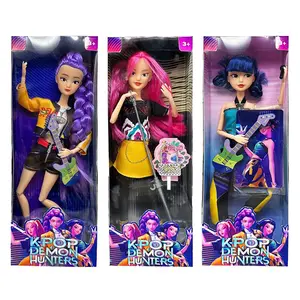 Kpop hunter girl group Anime action figure doll 11.5 inches–12 Joint Movable Anime-Rumi, Mira and Zoey, Anime-Inspired Collectible Dolls, Mystery Box Merch Gift for Fans & Kids-desk display-Kpop Idol Merch Collectibles -Halloween Christmas Gift, Festivals