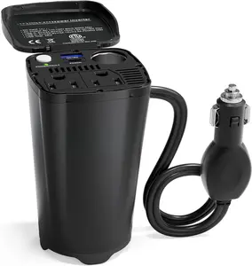 200W Power Inverter, 12V DC to 110V AC  Plug Adapter Outlet Converter with [30W USB-C]/USB-Fast Charger(18W) / Dual AC Outlets/ Charger for Laptop