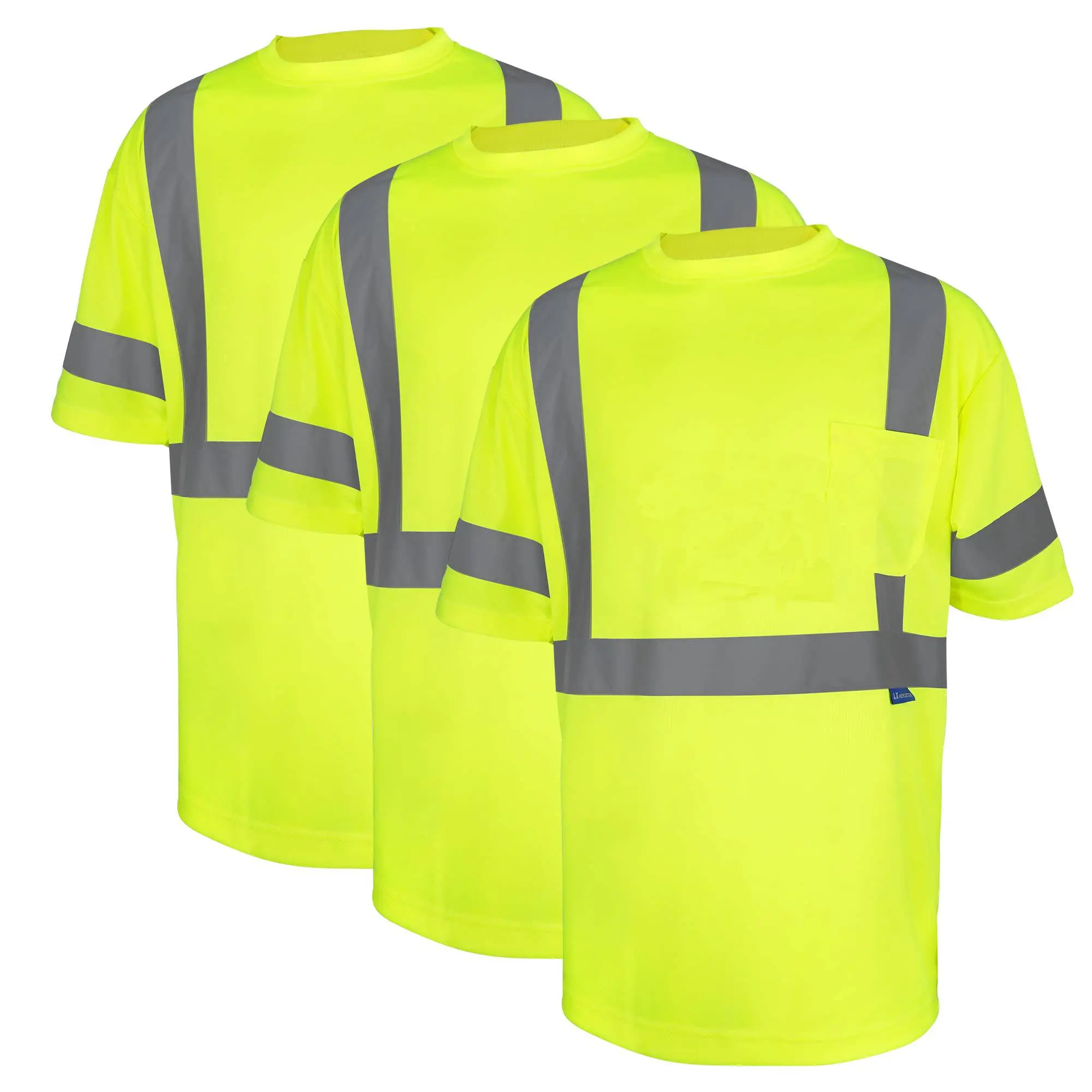High Visibility Reflective Short Sleeve T-Shirt - Breathable, Fast-Dry Work Top for ANSI 107:2020 Work Safety Gear, Traffic Control, Airports, Logistics, Warehouses Applications, Ansi107:2020