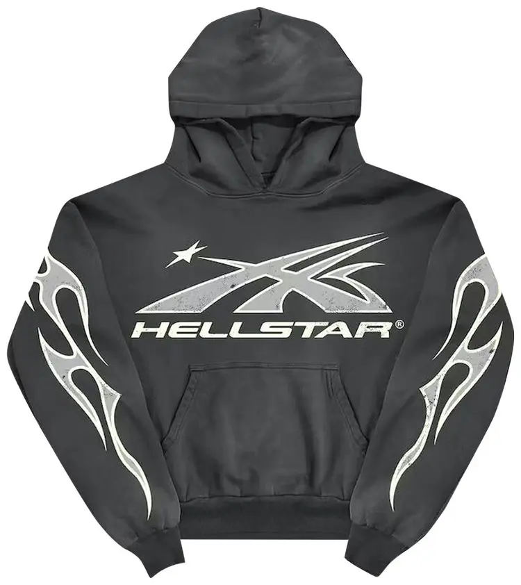 Men's Casual Hellstar Sports Black Flame Hoodie Unisex 3D-Printed Hoodie