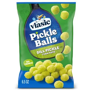 Vlasic Pickle Balls, Dill Pickle Flavored Corn Puffs, Pickleball Gift, 6.5 oz.