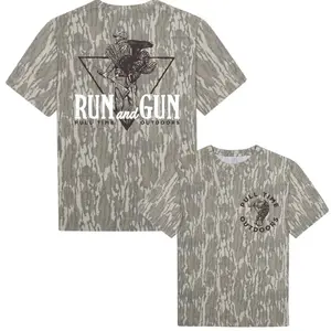 Pull Time Turkey Hunting Shirt | Mossy Oak Bottomland Camo T-Shirt for All Day Comfort Perfec, Gift For Him Polyester