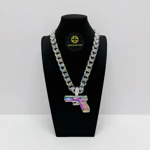 FaithFilledFinds Opal Good Pendant Chain Necklace for Men, Women, Boys, Girls, Trendy Daily Wear Necklace for Streetwear, Birthday Gifts, Party Accessories