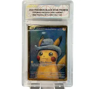 【Card Lobby】GBTC Graded Pikachu with Grey Felt Hat #085 Van Gogh Promo Card Carving, 2023 Pokemon Black Star Promos, Single Collectible Card