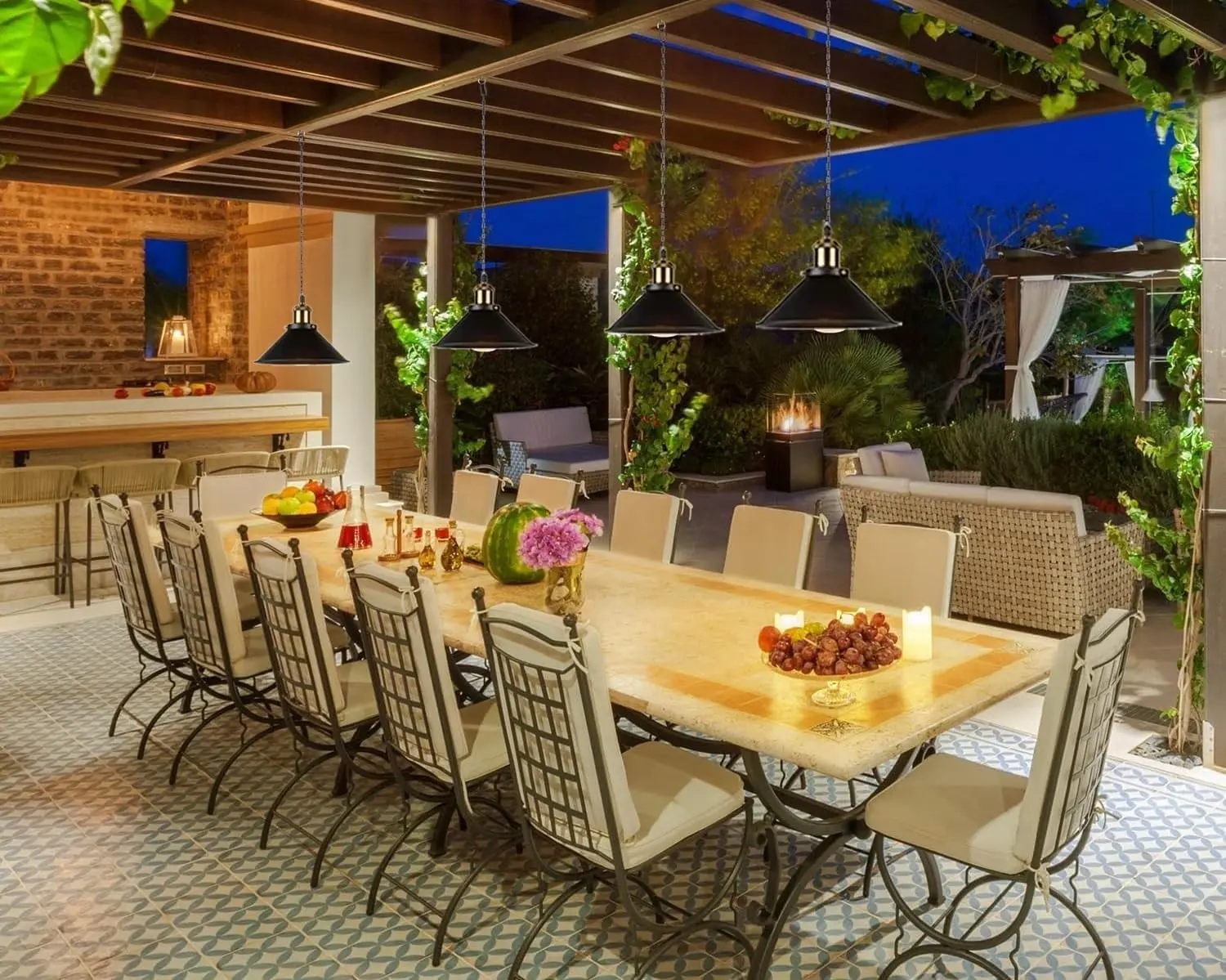 Battery Operated Outdoor Chandelier for Gazebo 1 Pack,Rechargeable Pendant Light with Remote Control,Portable No Wiring Battery Hanging Light Fixture for Porch Patio Pergola Yard Indoor