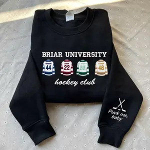 Briar University Sweatshirt, Briar U Embroidered Shirt, Off Campus Series Bookish Hoodie, Hockey Romance Sweatshirt Gift for Her