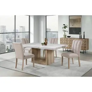 Modern Dining Table Set – D02DT Table with D8683DC Chairs for Elegant Dining Spaces