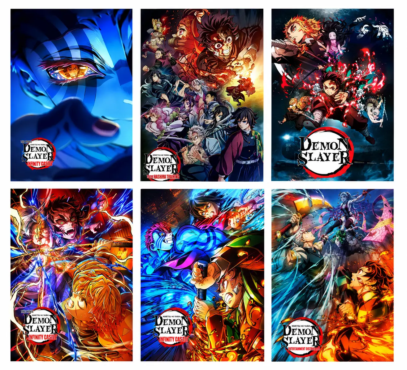 Demon Slayer Kimetsu no Yaiba Anime Canvas Poster, Japanese Manga Wall Art Print, Anime Room Decor for Bedroom, Living Room, Dorm, Game Room, Office, Gift for Anime Fans