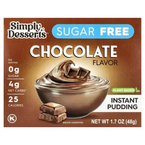 Simply Desserts Plant-Based Instant Pudding, Chocolate, 1.7 oz (48 g) Simply Desserts Plant-Based Instant Pudding, Chocolate, 1.7 oz (48 g)
