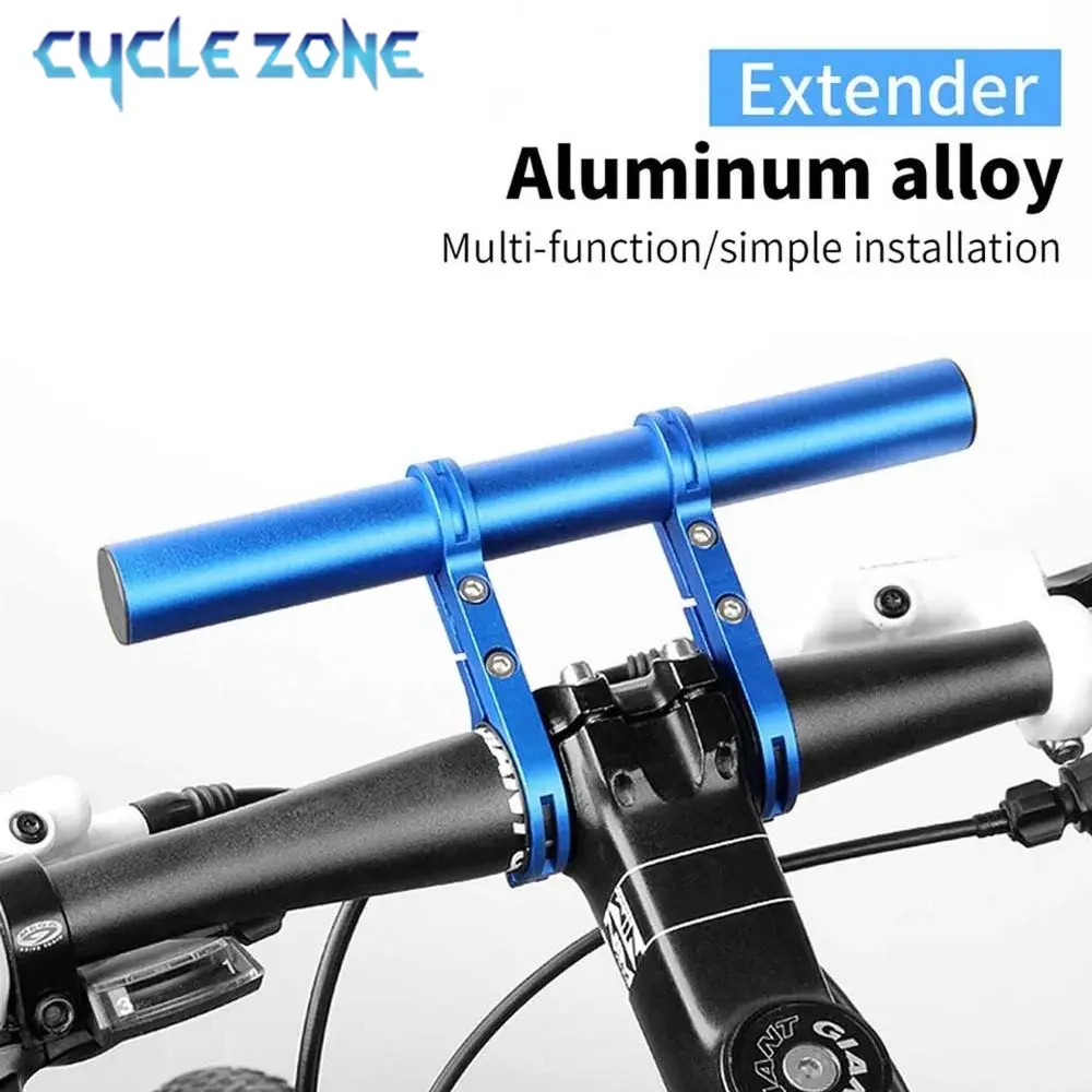 10/20cm Bicycle Handlebar Extended Bracket Aluminium Alloy Fit MTB Headlight Mount Extented Bar Road Mountain Bike Handlebar Extender Rack Parts Bicycle Accessories, Easy Installation, Aluminum Alloy