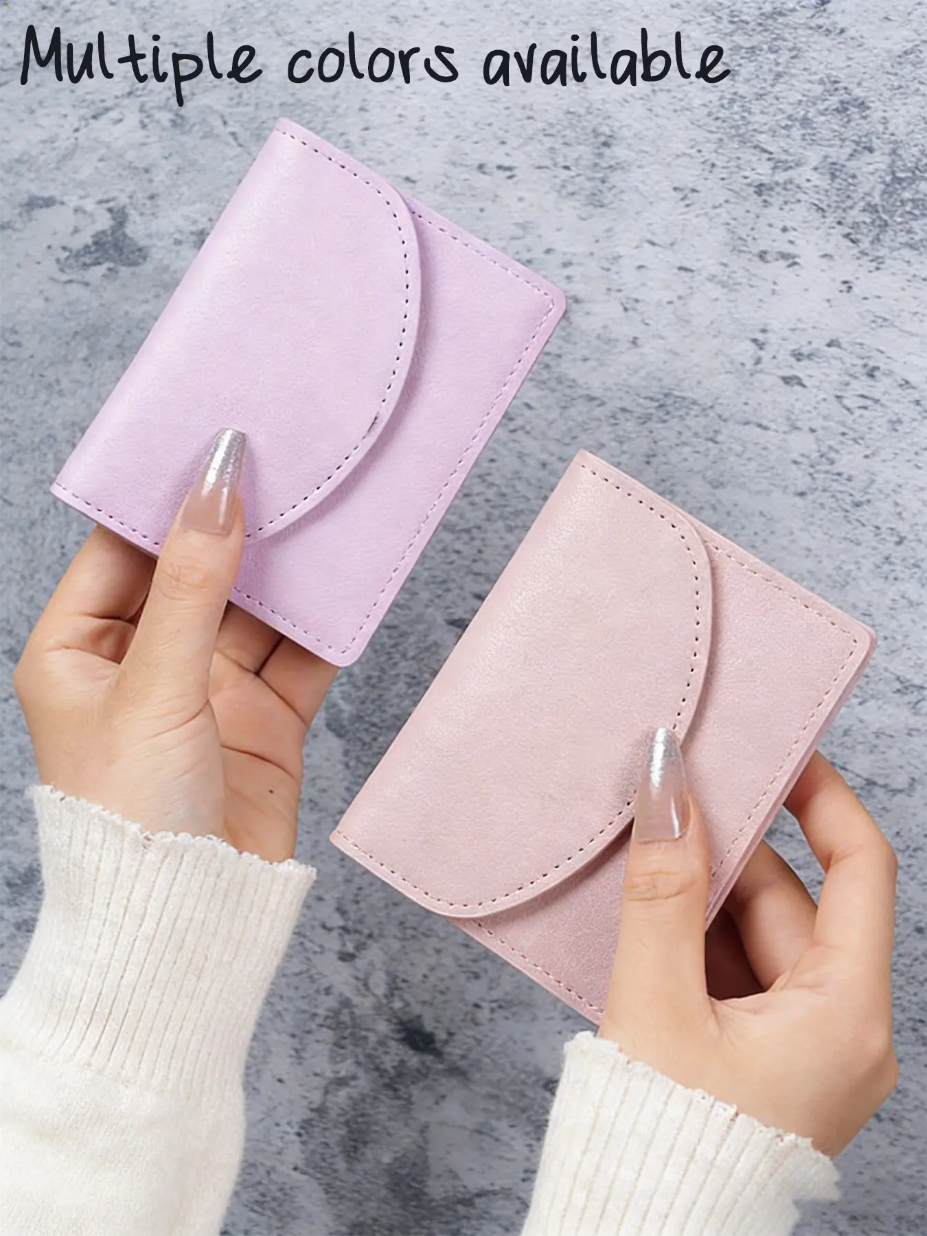 Women's Short Card Holder, Small Coin Purse, Card Coin Pouch, Minimalist Wallet, Portable and Compact Solid Color Id Holder, Available in Multiple Colors, Suitable for Travel and Commuting, A Holiday Gift for Girlfriend, Mother, Or Partner, Wallets