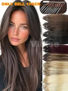 30G/Pack 8D Hair Extensions With Beads Human Hair Extensions,Silicone Nano Ring Hair Extensions,Invisible Mini Silicon Beads Black/Brown/Blonde Hair,Blonde Hair Extensions,Natural Daily Hair Looking,12-20inch Hair Extensions Add Volume For Women/Girls
