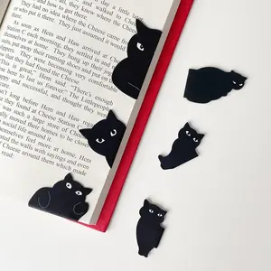 Yasest Magnetic Bookmarks - 6 Pieces Assorted Cute Book Markers Clip Set for Women Teachers Students Book Lovers Reading, for School Office Home Supplies, Kawaii Cat Magnet Page Markers yasest