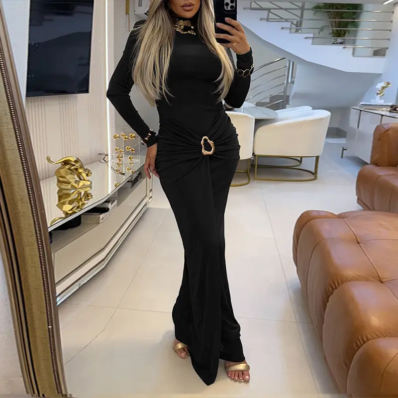 CHICME Wedding Flutter Sleeve Twist V Neck Midi Dress Casual Waist Wedding Guest A Line Pleated Dress