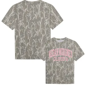 Pink Bottomland Camo Shirt, Tour Graphic Tee, Outdoor Streetwear Aesthetic