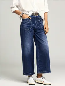 Wide Leg Four Inseam Jeans