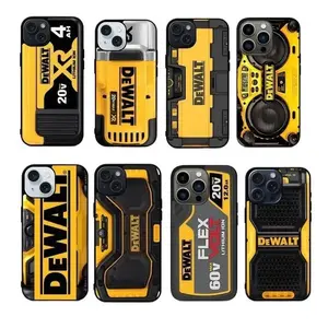 Custom DEWALT Tough Phone Case for iPhone 11-16 - Durable Protection Cover with Glossy Finish, Shock-Absorbing Rubber Liner, UV Protection, No Warranty