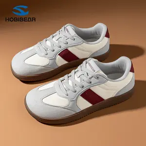 HOBIBEAR Spring Autumn Retro German Training Shoes Men's Wide Head Flat Shoes Versatile Trendy Men's Fashion Casual Sports Board Shoes Sneaker Trainer