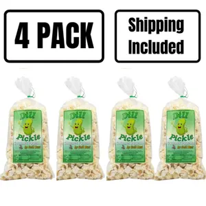 Dill Pickle Popcorn | Pack of 4 | 8 oz | Non-GMO | Shipping Included | Gold Dust Kettle Corn