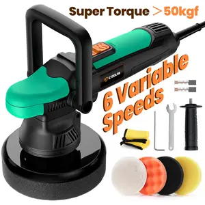 【Best Tool】Car Buffer Polisher Kit, ETOOLAB 6 Inch Dual Action Polisher with 6 Variable Speeds,12MM Orbital Buffer Polisher, Orbital Buffer Polisher for Car Detailing, Waxing, Scratch Removing